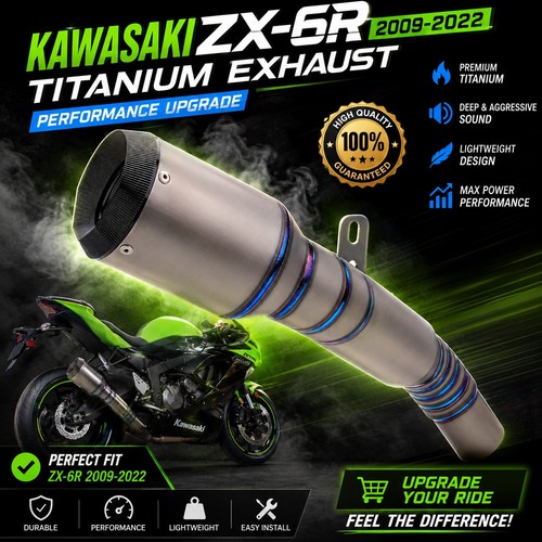Titanium exhaust with link - titanium,